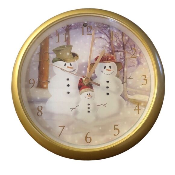 Feldstein & Associates, Inc. Snow Family Clock 12 Traditional Carols Every Hour - Picture 4 of 6